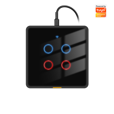 Купить Tuya WiFi Touch Wall Switch Type C, стандарт ЕС, RF433, 110-240V, с таймером и голосовым управлением, совместим с Alexa и Google Home для освещения умного дома Производство в сети
