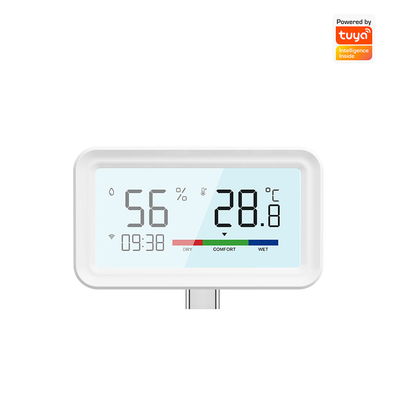 WiFi Indoor Hygrometer & Thermometer Sensor с подсветкой, дистанционным управлением приложениями, голосовой интеграцией для Alexa & Google Home