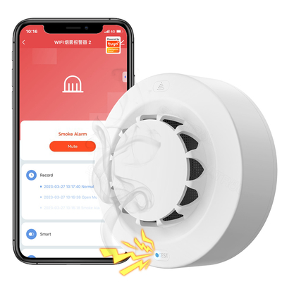Хорошая цена Туя Wi-Fi Смарт сигнализация о дыме детектор Огнезащита 90 дБ Комбинация дымохода пожарная сигнализация система домашней безопасности онлайн