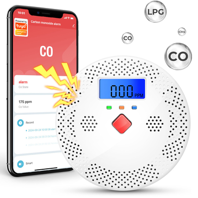 Хорошая цена Tuya Wifi детектор углекислого окиси Умный монитор качества воздуха CO Звуковой сигнал световой сигнализации детектор LCD цифровой дисплей Домашний тестер качества воздуха онлайн
