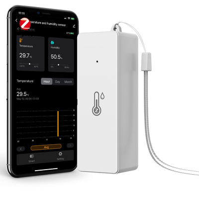 Хорошая цена Tuya ZigBee3.0 Умный датчик температуры и влажности, работающий на батареях, мини-гигрометр в помещении, работа с Alexa, Google Home онлайн