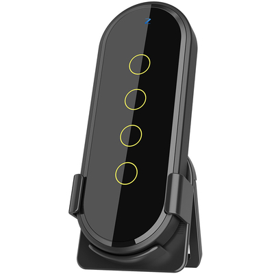 Хорошая цена Tuya ZigBee 4 Gang Smart Scene Switch 12 пользовательских сцен, сенсорный контроль, дистанционная работа, совместимое приложение Smart Life онлайн