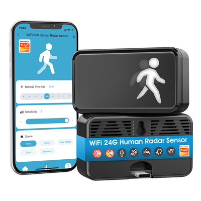 Хорошая цена WiFi Человеческое присутствие 24G Радар MmWave Detection Tuya APP Умный дом с дыхательным световым датчиком движения Миллиметровые волны Радар детектор тела онлайн