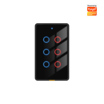 Хорошая цена Tuya Smart WiFi 6 Gang Light Switch Без нейтрального провода, Тайминга, голосового управления, RF433, Совместима с Alexa и Google Home онлайн