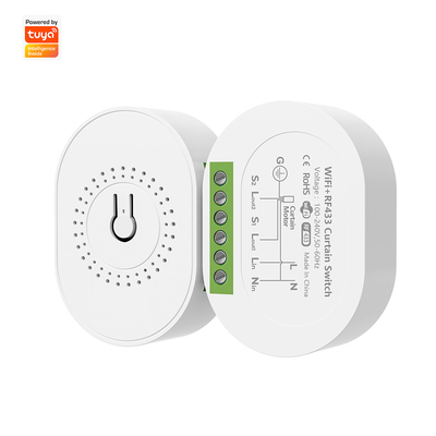Хорошая цена SMATRUL Tuya WiFi RF433 Модуль переключателя умных штор, предназначенный для электрических роликовых жалюзи, работает для Alexa и Google Home онлайн